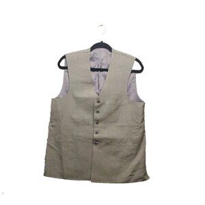 Men Formal Vest Wedding Solid Gray Size MEDIUM Chest 38